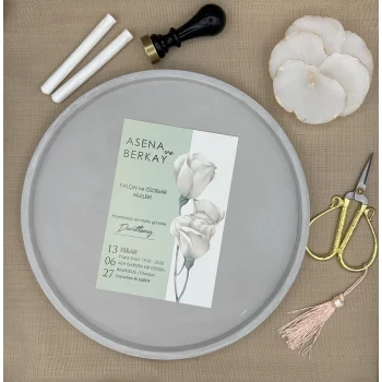 Tekirdağ Davetiye Ekonomik Beyaz Zarflı 1017