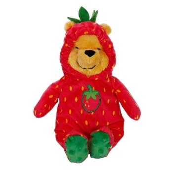 0336 Winnie The Pooh Çilek Kıyafetli Peluş 30 cm -Sunman
