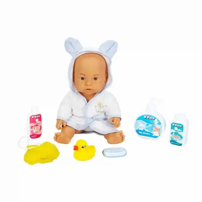 030031 NessiWorldman, Bebelou Banyo Zamanı Bebek Seti, 35 cm / +3 yaş
