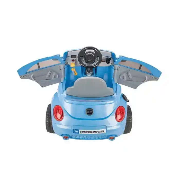 05 281 , Tostos 12V Kumandalı Akülü Araba Metalik Mavi +3 yaş