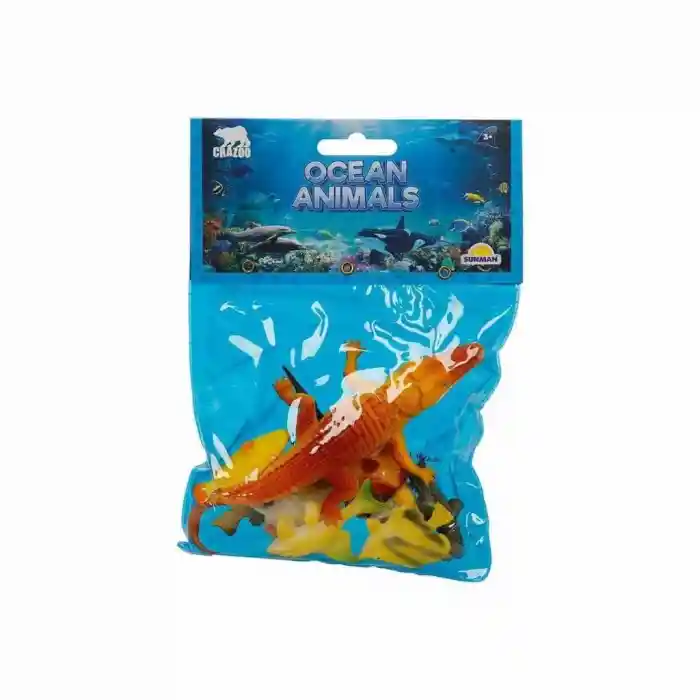 0704 Okyanus Hayvanları Poşetli Hayvan Oyun Seti
