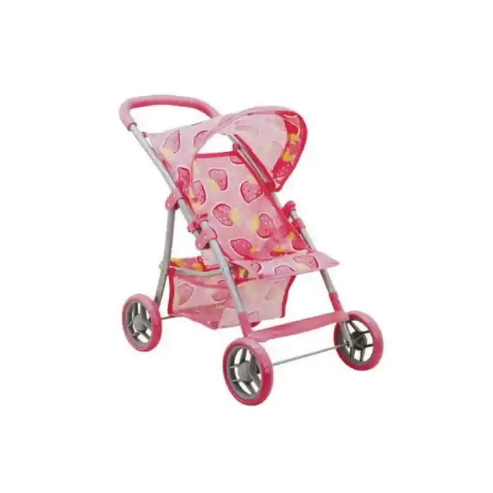 09324 Çilek Desenli 4 Tekerlekli Puset -NessiWorldman