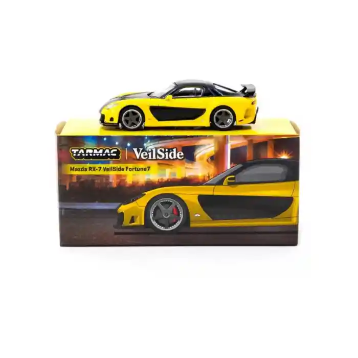1/64 Mazda RX-7 VeilSide Fortune7 Yellow / Black