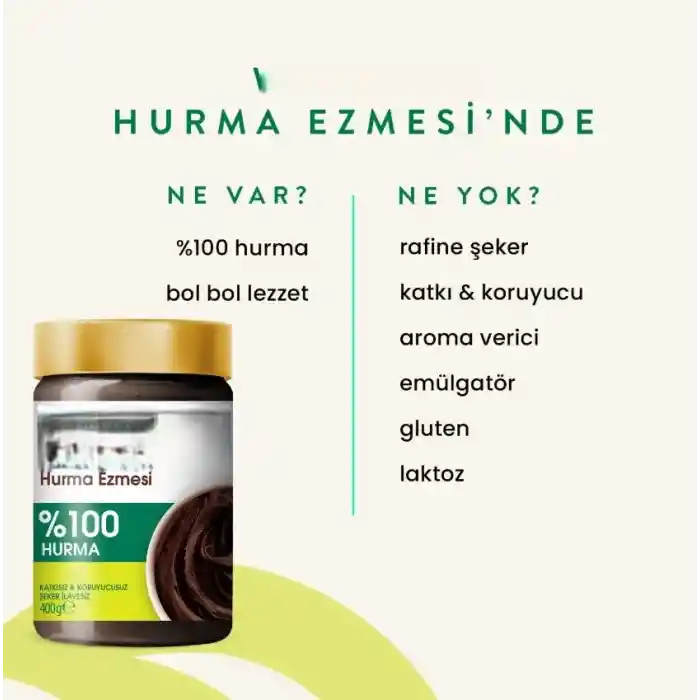 %100 Sade Hurma Ezmesi 400 Gr