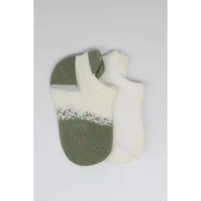 2Li Penye Sneakers Çorap 20105 Nil Ekru