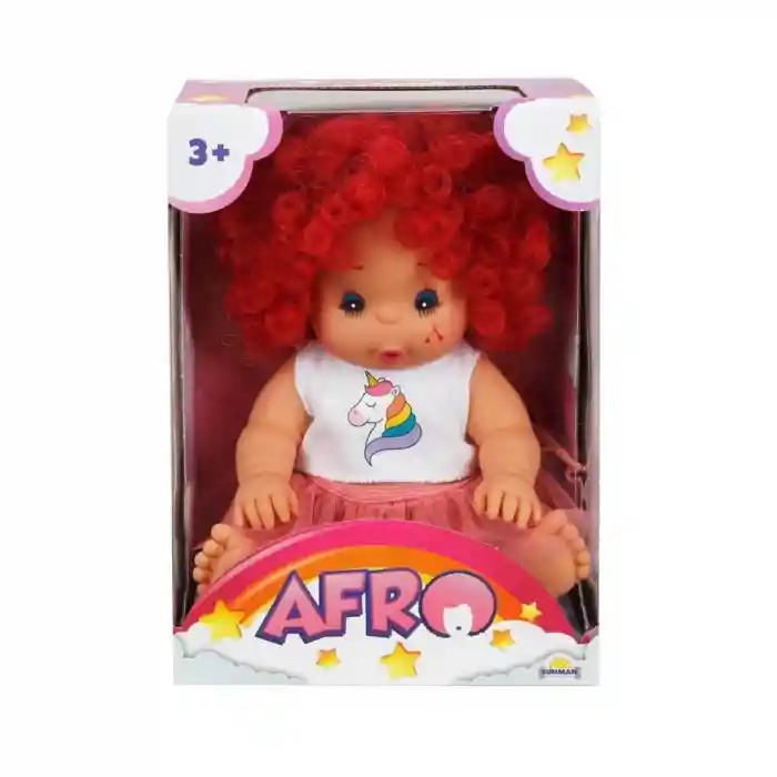 20040 Afro Kıvırcık Saçlı Bebek 23 cm -NessiWorld