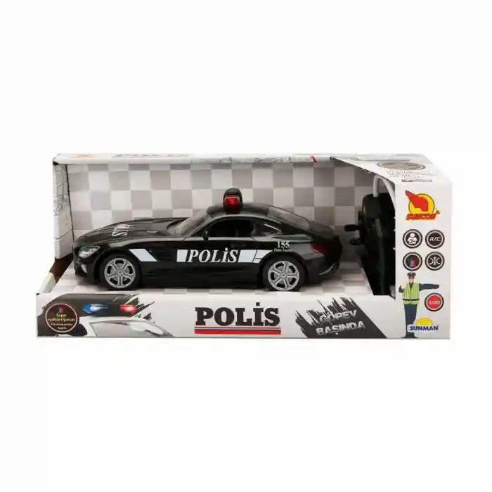 20357 Uzaktan Kumandalı Işıklı Polis Arabası 21 cm  NessiWorld