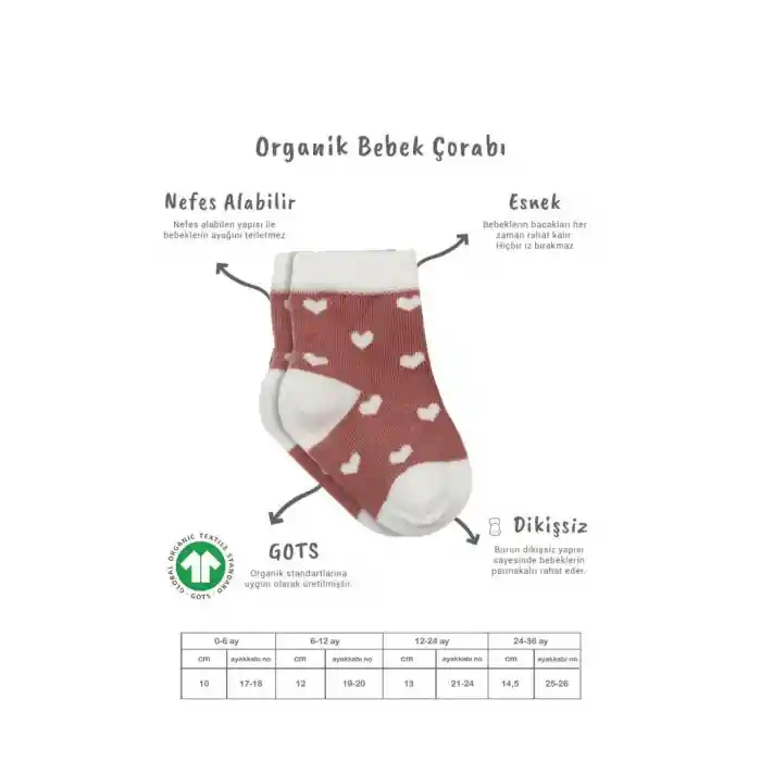 3Lü Penye Cute Stars Soket Çorap BS10115 Pudra