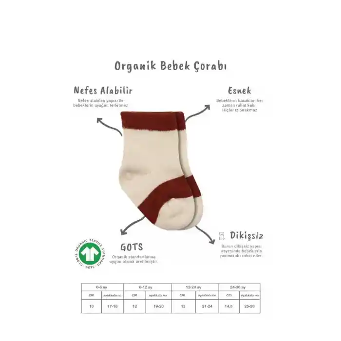 3Lü Penye Rainbow Soket Çorap BS10113 Kiremit