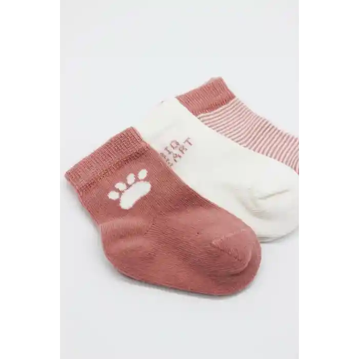 3Lü Penye Soket Çorap BS10110 Pudra