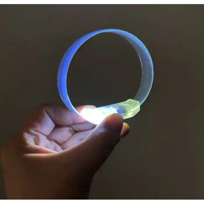 3 Modlu Pilli LED Işıklı Esnek Parti Bilekliği Beyaz