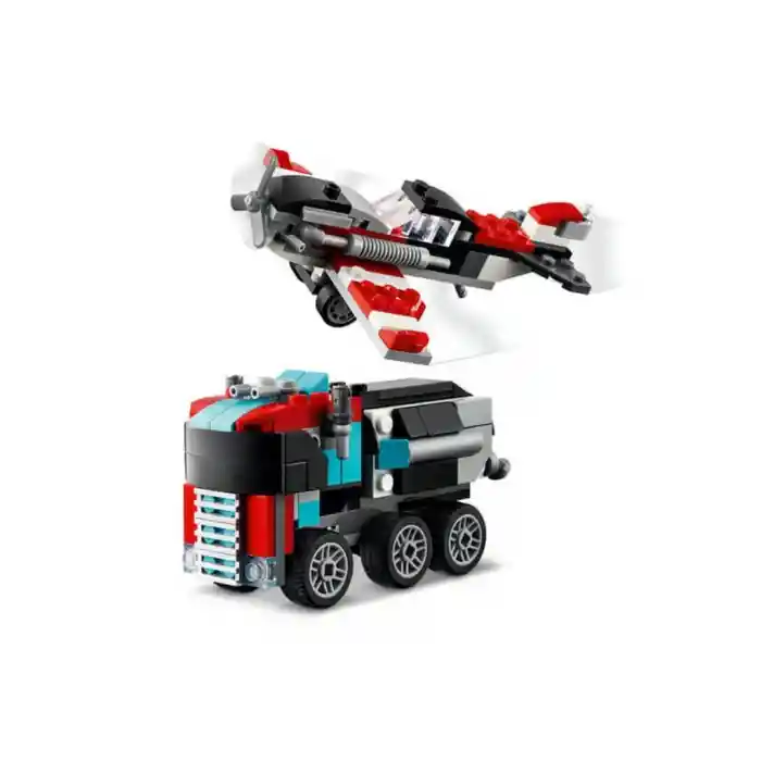 31146  ® Creator 3’ü1 arada Helikopterli Açık Kasa Kamyon 270 parça +7 yaş