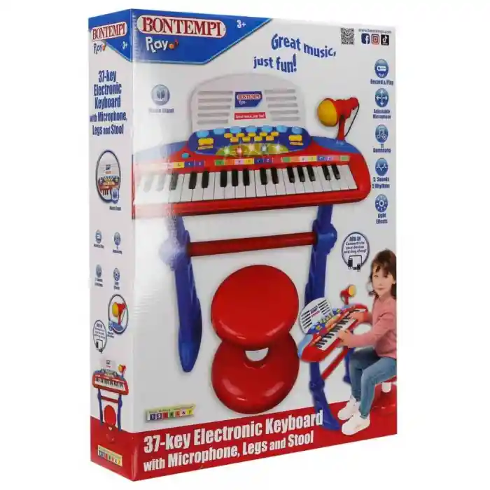 33740 MÜZİK SET 37TUŞ AYAKLI ORG MİKROFON TABURE IŞIKLI