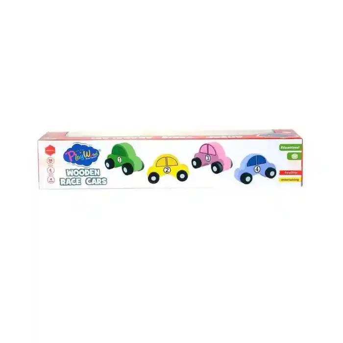 380-ONY  Ahşap Yarış Arabası 4lü