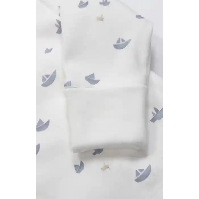 3lü Zıbın Takım Little Boats 13125 Ekru