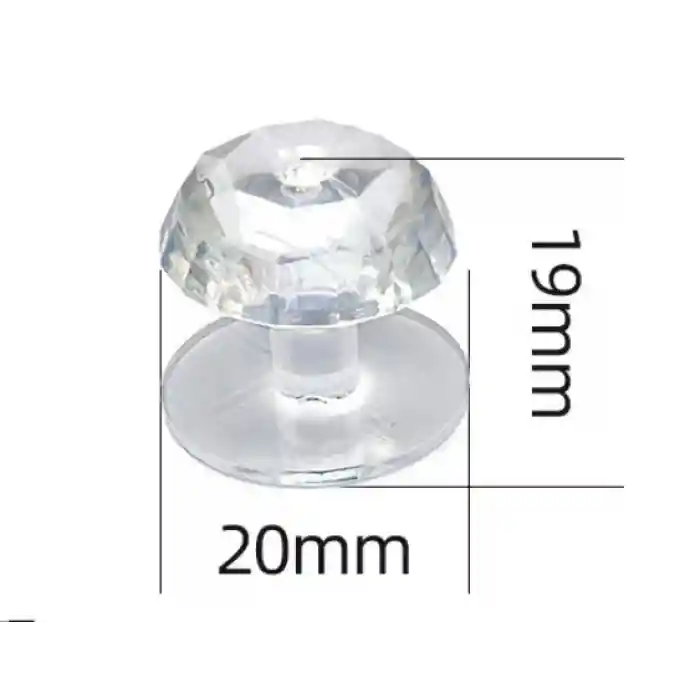 4 Adet Kristal Tasarımlı Çok Amaçlı Yapışkanlı Tutacak Buton