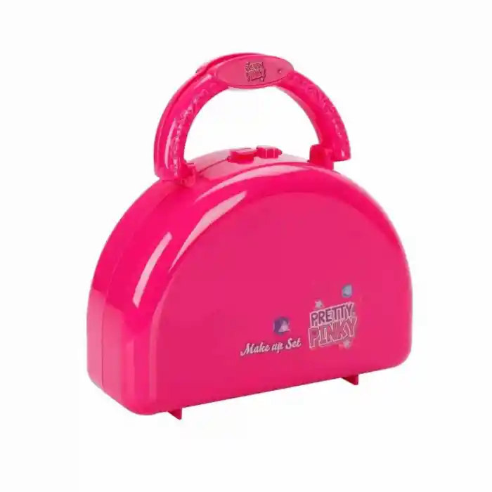 4278 3 Katlı Pembe Çantalı Makyaj Seti -NessiWorld