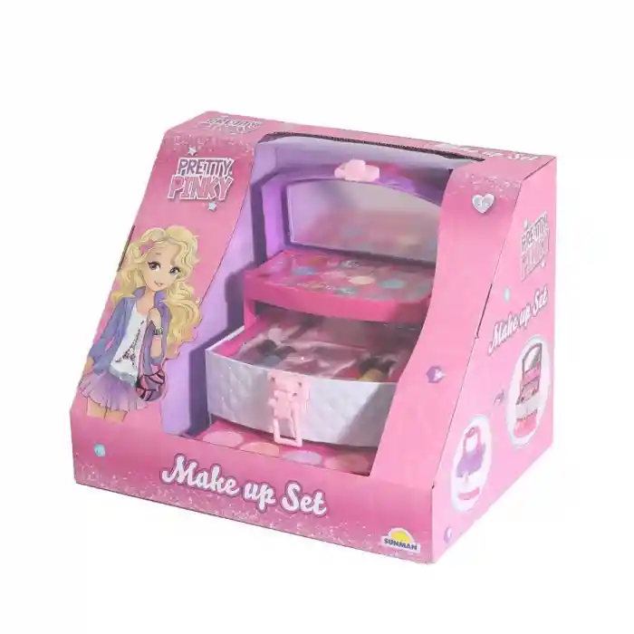 4279 3 Katmanlı Çantalı Makyaj Seti -NessiWorldman