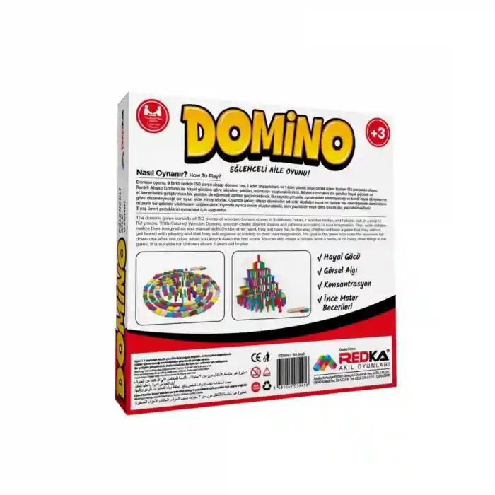 4456 Renkli Ahşap Domino