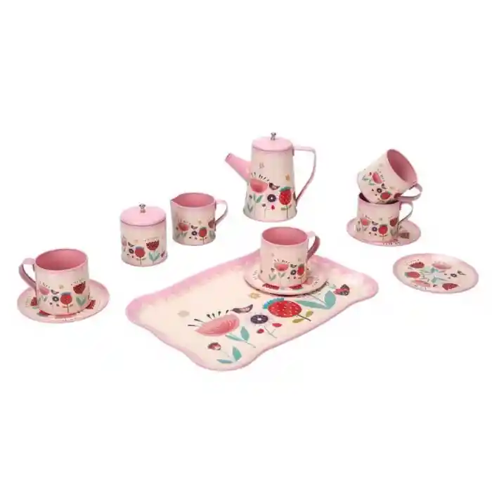 4939 NessiWorld METAL ÇAY SETİ ÇİÇEK DSN 2A 12PRÇ