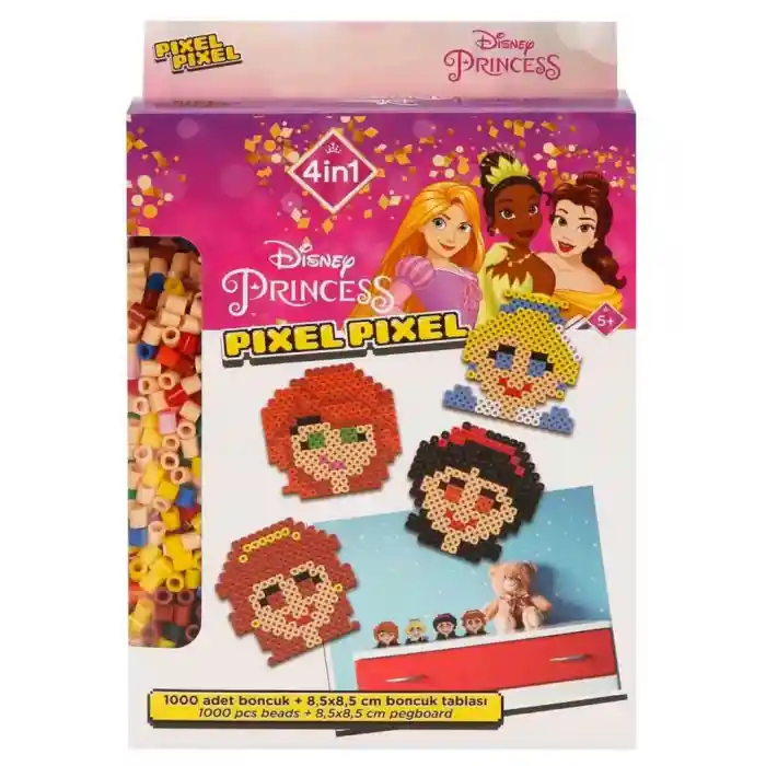 4in1NessiWorld Princess Pixel Pixel Boncuk Aktivite ve Oyuncak Seti