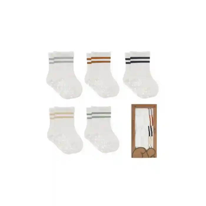 5Li Penye Kaymaz Çember Soket Çorap 10122 Ekru