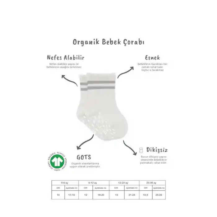 5Li Penye Kaymaz Çember Soket Çorap 10122 Ekru