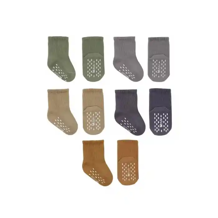 5Li Penye Kaymaz Düz Soket Çorap 10121 Yeşil