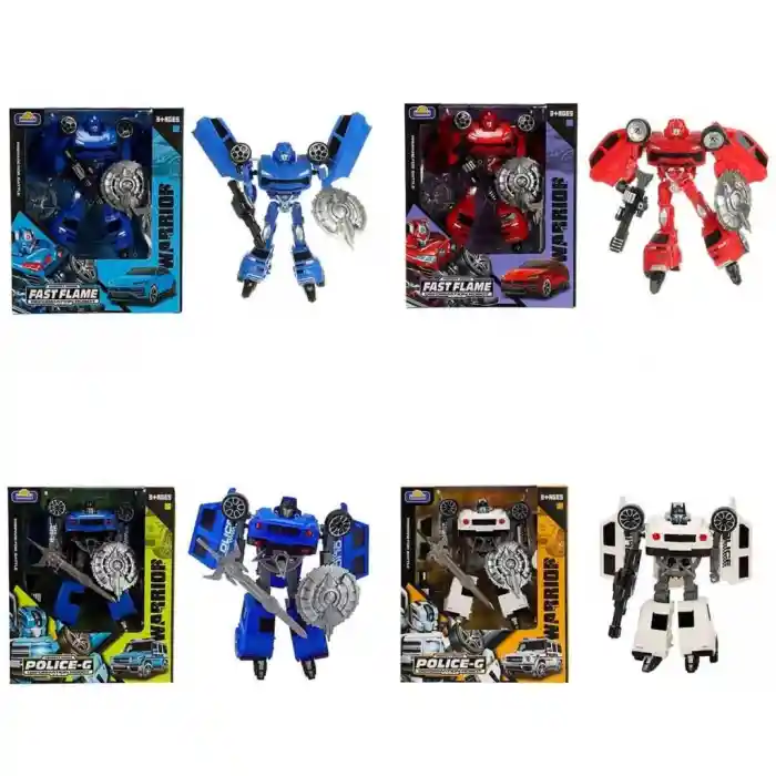 5039 NessiWorld-YFN-ROBOT TRANSFORMER POLICE-G/FAST FLAME 2R 2A