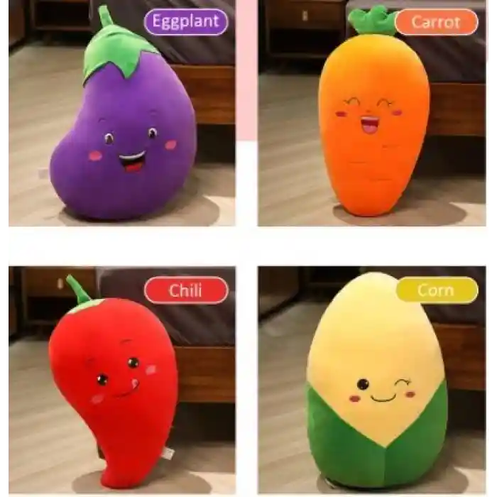 62297 PELUŞ 30CM HAVUÇ,PATLICAN,MISIR,KIRMIZI BİBE