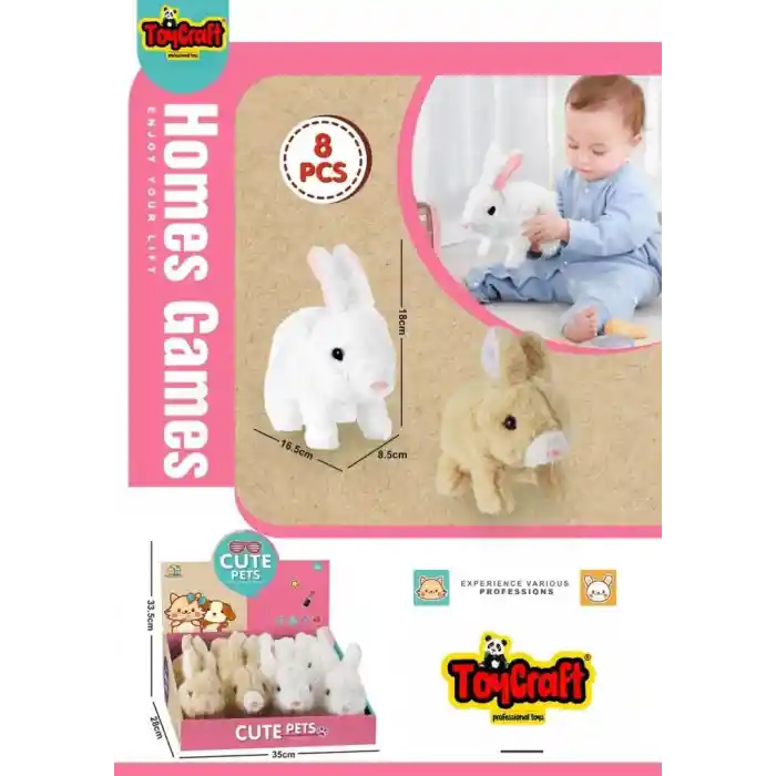 8832-31 TOYCRAFT DİSPLAY AKILLI TAVŞAN SES.PİL-TYC