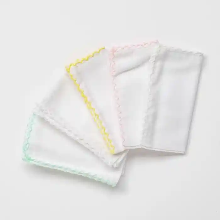 AC24447 Basic 5Li Bebek Ağız Mendili 25x25 cm Pink