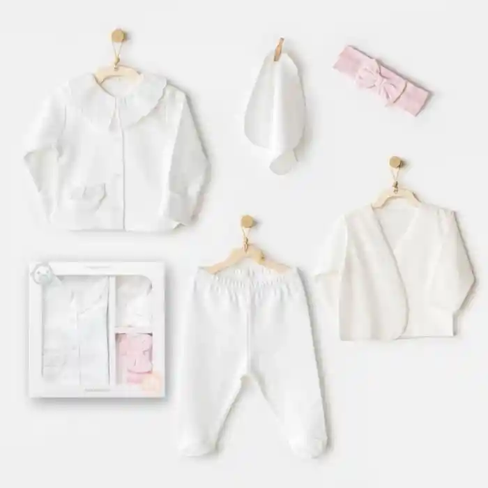 AC25650 Cuddly Bunny Bear 5Li Hastane Çıkışı Ecru Pink