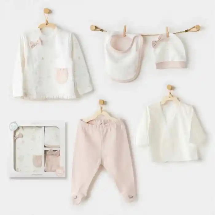 AC25950 Ballerina 5 Parça Hastane Çıkışı Ekru