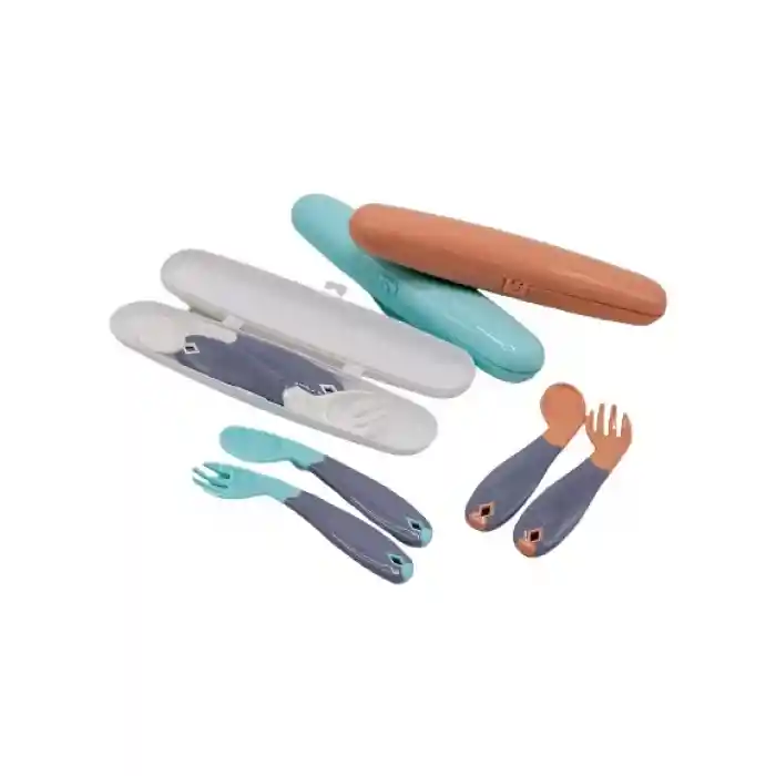 Açılı Mama Kaşık Çatal Takımı 703 Gri