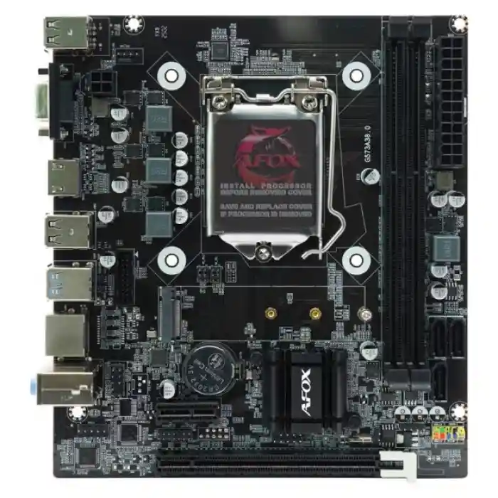 AFOX IH110D4-MA2-V4 2xDDR4 VGA+HDMI 1xGLAN 1x M.2 NVMe Gen3 1151Pin ANAKART