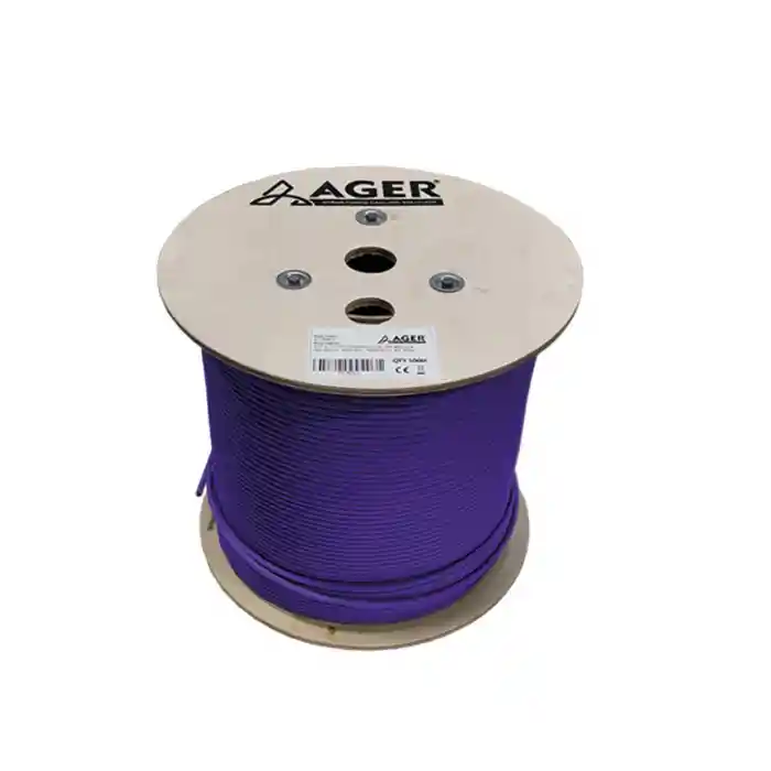 AGER AC-600-5-PU 500MT U/UTP CAT6 LS0H - HELOJEN FREE MOR 250MHZ 23AWG %100 BAKIR