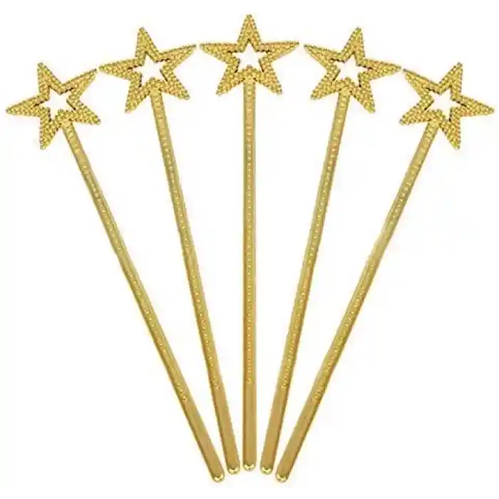 Altın Renk Yıldız Peri Asası Peri Değneği 34 cm 1 Adet