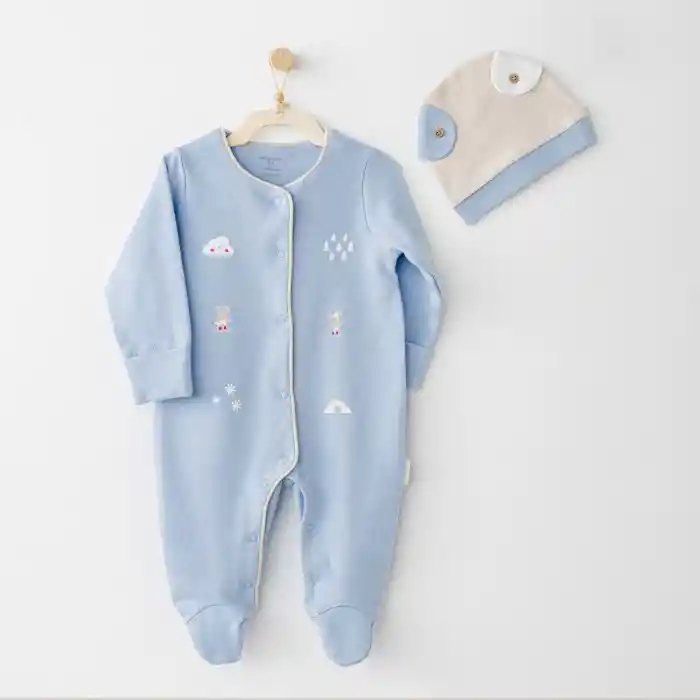 NessiWorld AC26072 Hat Set Rainbow Tulum Takım Blue