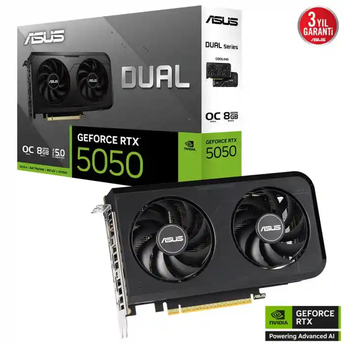 ASUS DUAL-RTX5050-O8G RTX5050 8GB DDR7 128Bit 3xDP/1xHDMI