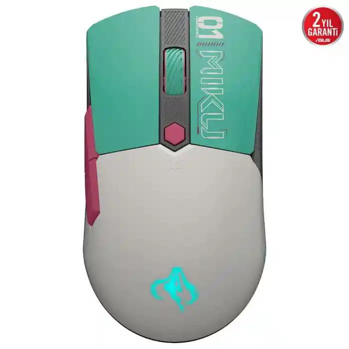ASUS P521 TUF GAMING MINI WL MIKU HATSUNE MIKU EDİTİON 12000 DPI AURA SYNC RGB KABLOSUZ GAMING MOUSE