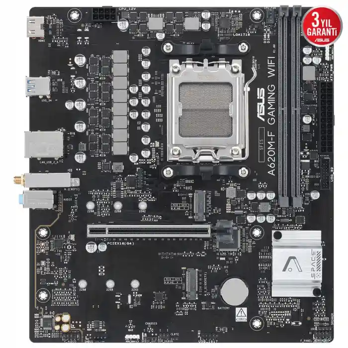 ASUS PRIME A620M-F GAMING WIFI 2xDDR5 HDMI 1xM2 AM5 ANAKART
