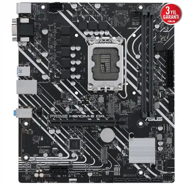 ASUS PRIME H610M-E D4 CSM 2xDDR4 HDMI/DP 2xM.2 1xGLAN 1700P ANAKART