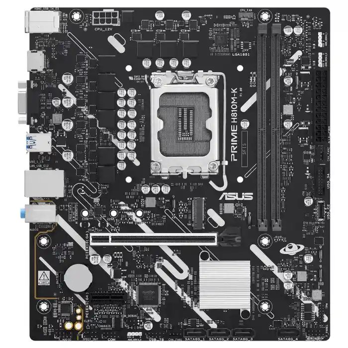 ASUS PRIME H810M-K 2x DDR5 HDMI/VGA 1x M.2 1x 2.5GLAN USB3.2 1851P ANAKART