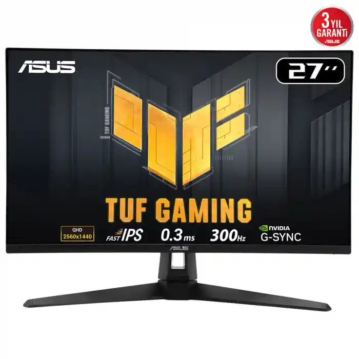 ASUS TUF GAMING VG27AQM5A 27 0.3MS 300Hz 2K QHD DP/HDMI/USB VESA IPS LED GAMING MONITOR