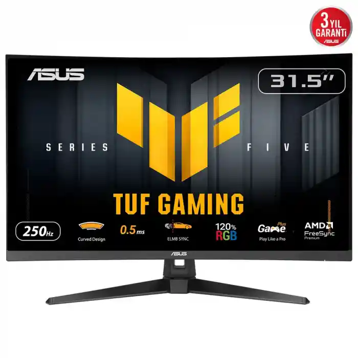 ASUS TUF GAMING VG32VQM5B 31.5 0.5MS 250Hz HDMI/DP SPEAKER CURVED GAMING MONITOR