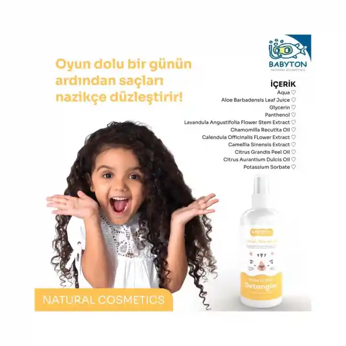 Bebek ve Çocuklar İçin Kolay Tarama Saç Spreyi 200 ml