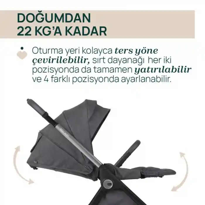 Bebek Arabası Black Satin