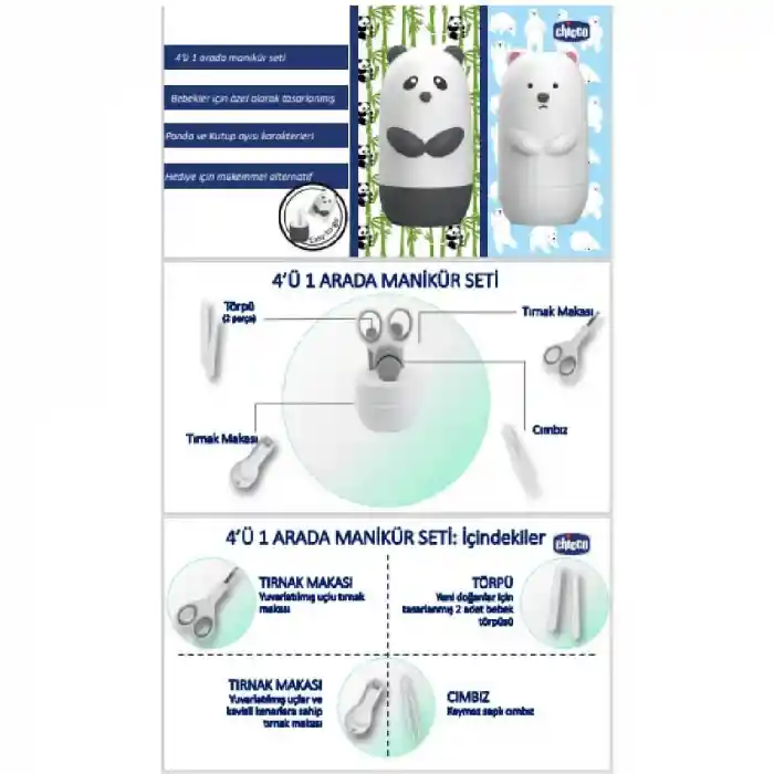 Bebek Tırnak Bakım Seti Panda