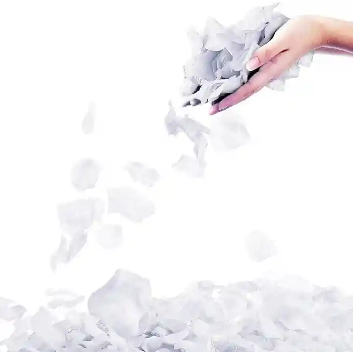 Beyaz Renk Gül Yaprağı Şekilli Konfeti 5 Paket 500 Adet